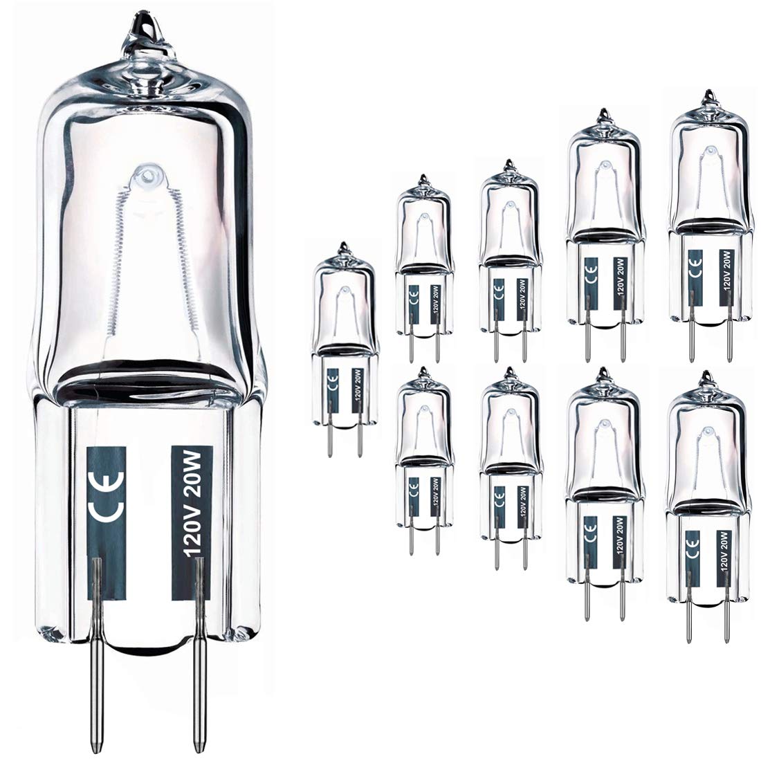 Vinaco G8 Halogen Bulb 20W 120V 2800K for Under Cabinet Puck Light