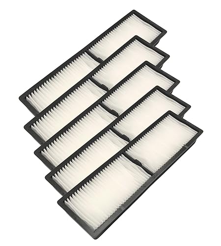 Projector Air Filter - 5 Pack Compatible with Epson Model Numbers H878A, H878B, H878C, Home Cinema LS100, PowerLite 700U