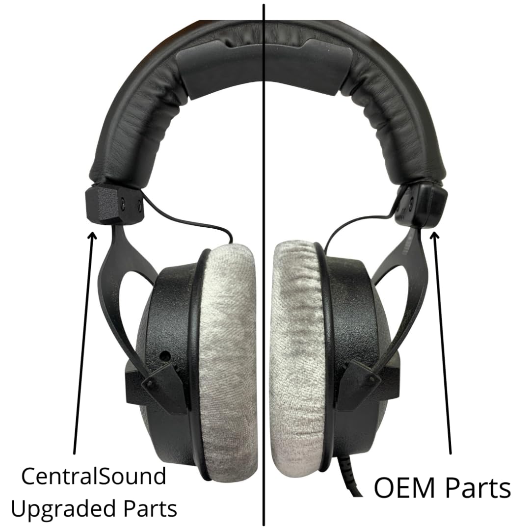 CentralSound Replacement Slider Side Cover Black Parts for Beyerdynamic Headphones DT770 DT 770PRO DT 770PROHT DT880 DT880 PRO DT880PROHT DT990 DT990