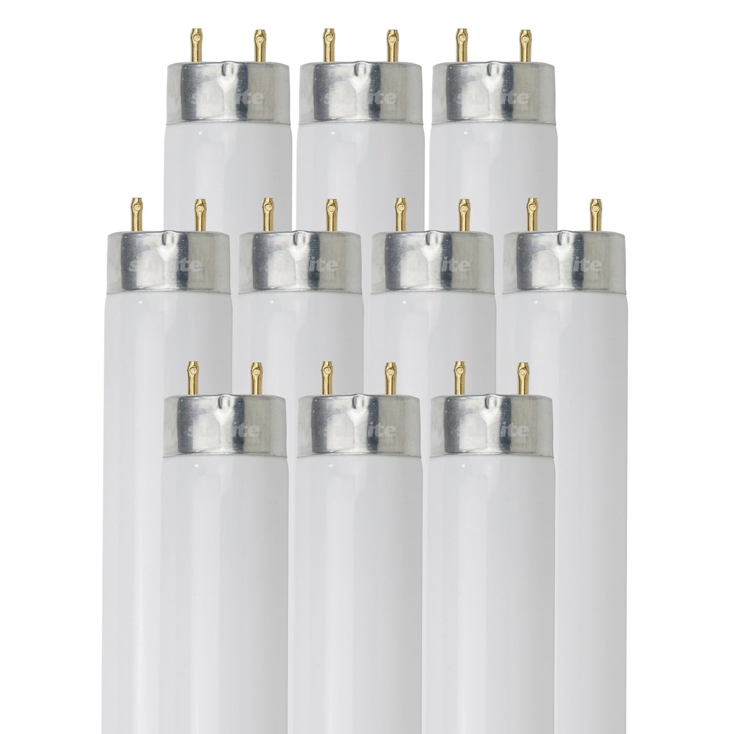 Sunlite F32T8/SP850 4 Foot T8 Linear Fluorescent Light Bulb, 32 Watts, 3050 Lumens, Medium Bi-Pin (G13) Base, 5000K Daylight, High Performance, 10