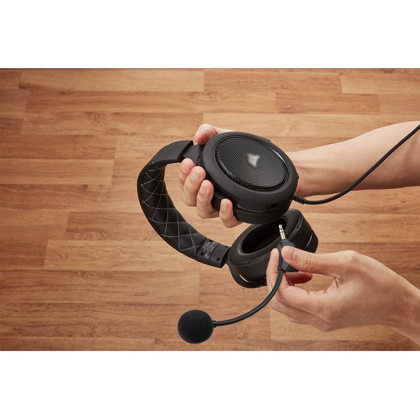 weishan HS60 Pro Mic Replacement for Corsair HS50, HS60, HS70 Gaming Headset Detachable Microphone Gaming Headset on PS5, PS4, PC, Xbox, Noise