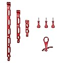 HSU (7 Pcs) All Aluminum Alloy Extension Arm Kit Metal Pole Mount Helmet Stick Extension Arm Mount for GoPro Hero 13/12/11/10/9/8/7/6/5 Black, DJI
