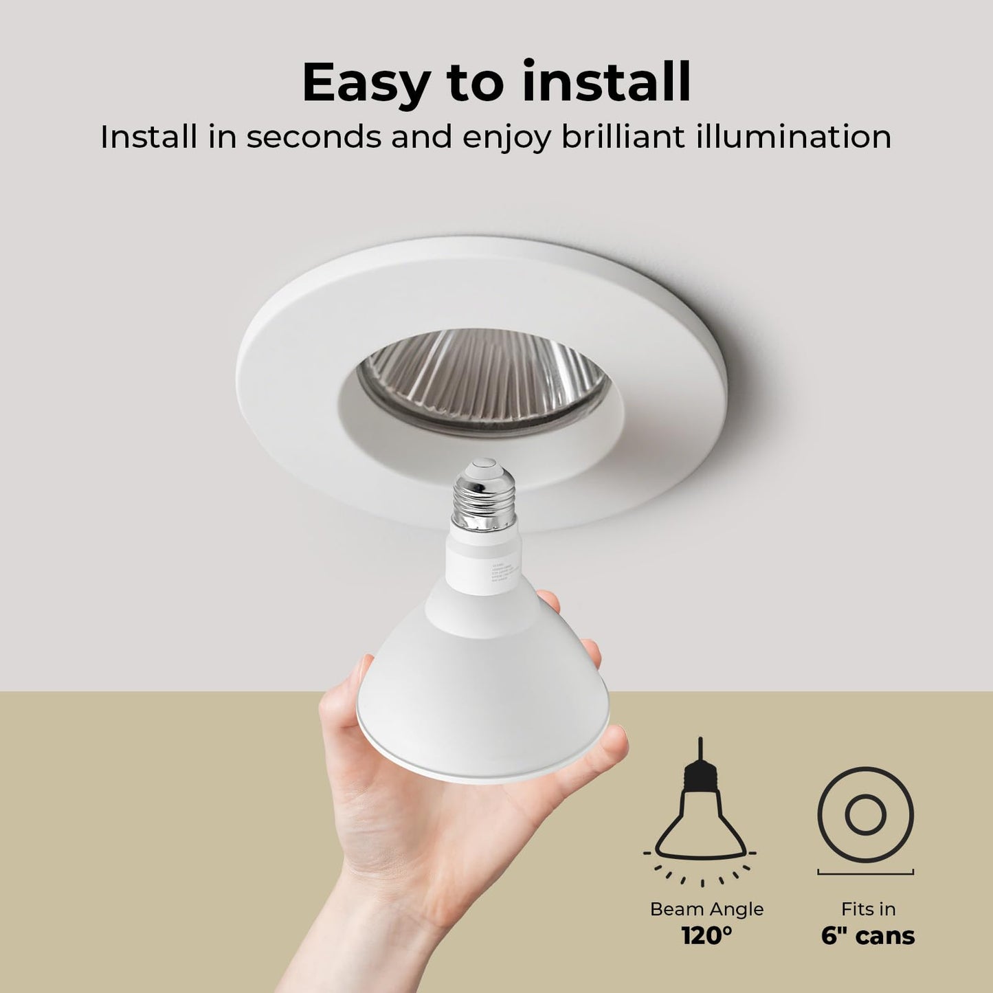 GvvooHome PAR38 Led Flood Light Bulb Dimmable, Waterproof Outdoor Light Bulbs 100W Equivalent, 3000K Warm White Exterior Floodlight Bulbs for Patio