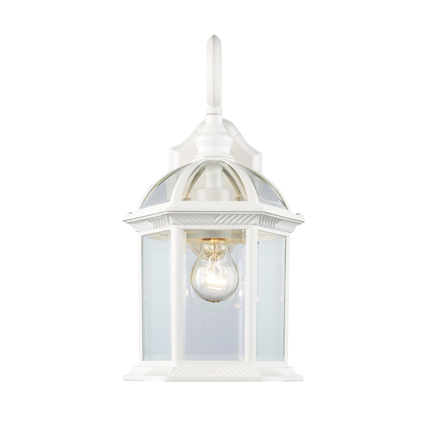Trans Globe Lighting 4181 WH Wentworth Collection 15 Inch One Light Outdoor Wall Lantern I White Finish I Traditional Style Light Fixture I