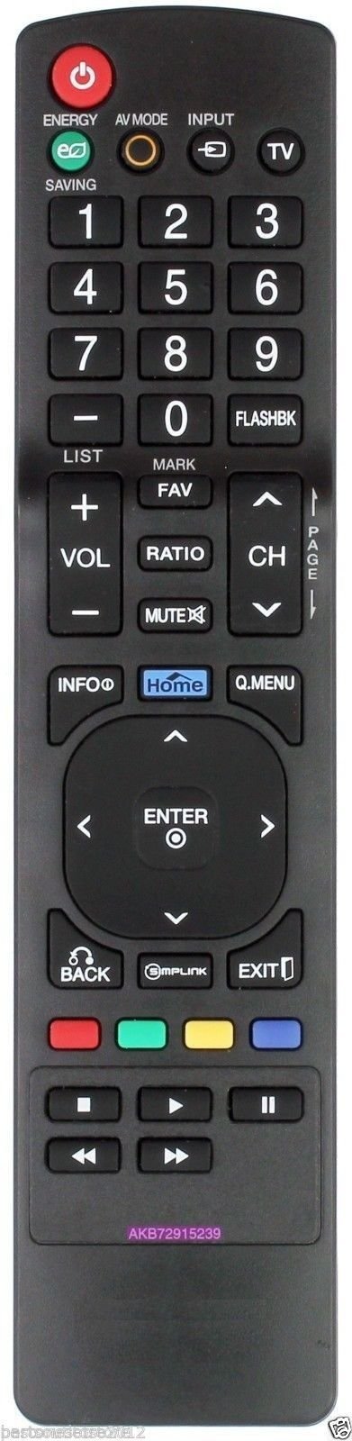 New Replaced Remote AKB72915239 for LG TV 22LV2500 26LV2500 32LK330 32LK450 32LV2500 32LV350¡
