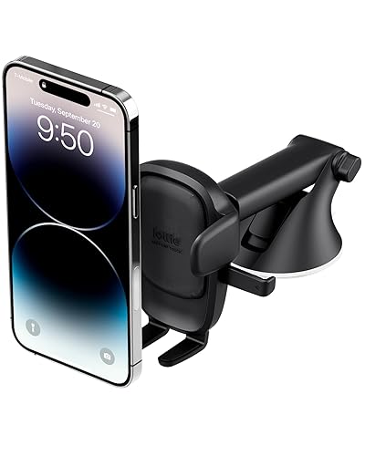 iOttie Easy One Touch Advanced Universal Car Mount Dashboard & Windshield Suction Cup Phone Holder for iPhone, Samsung, Google, All Smartphones