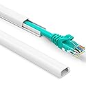 One Cord Cover Wall 153in(9X L17in), Mini Wire Hider, Self-Adhesive Wire Cover for Hiding Speaker Wire, Baby Monitor Cord - Paintable Wire Channel for