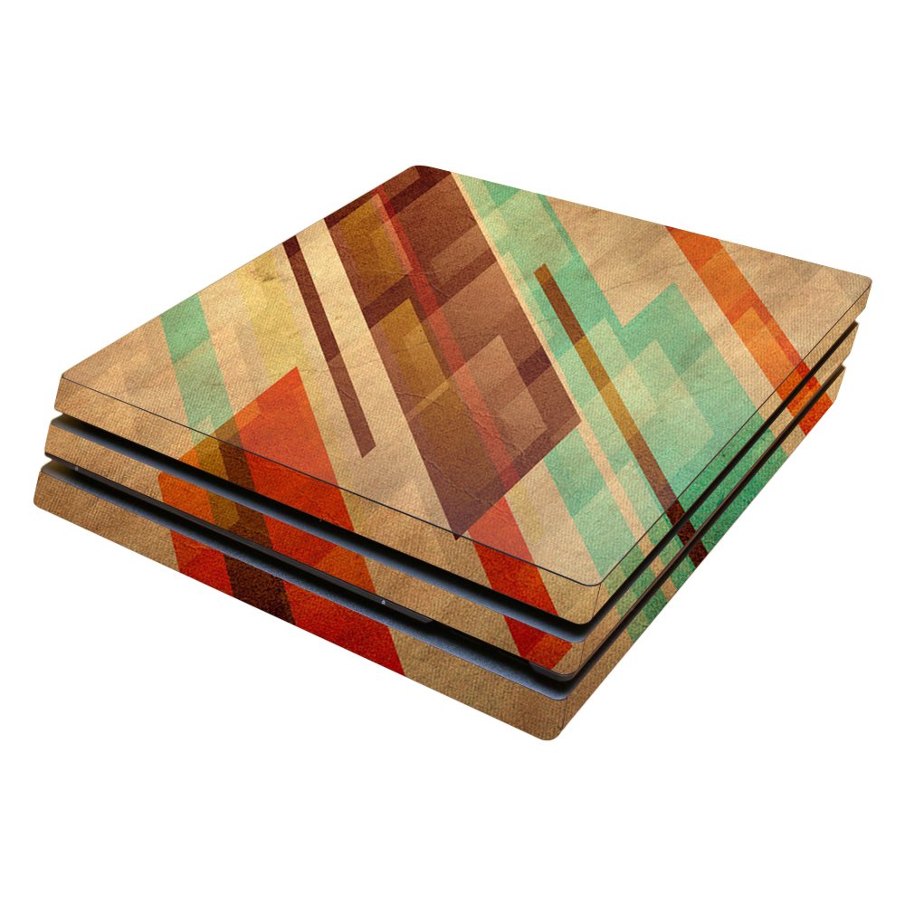 MightySkins Skin Compatible with Sony PS4 Pro Console - Abstract Wood | Protective, Durable, and Unique Vinyl Decal wrap Cover | Easy to Apply
