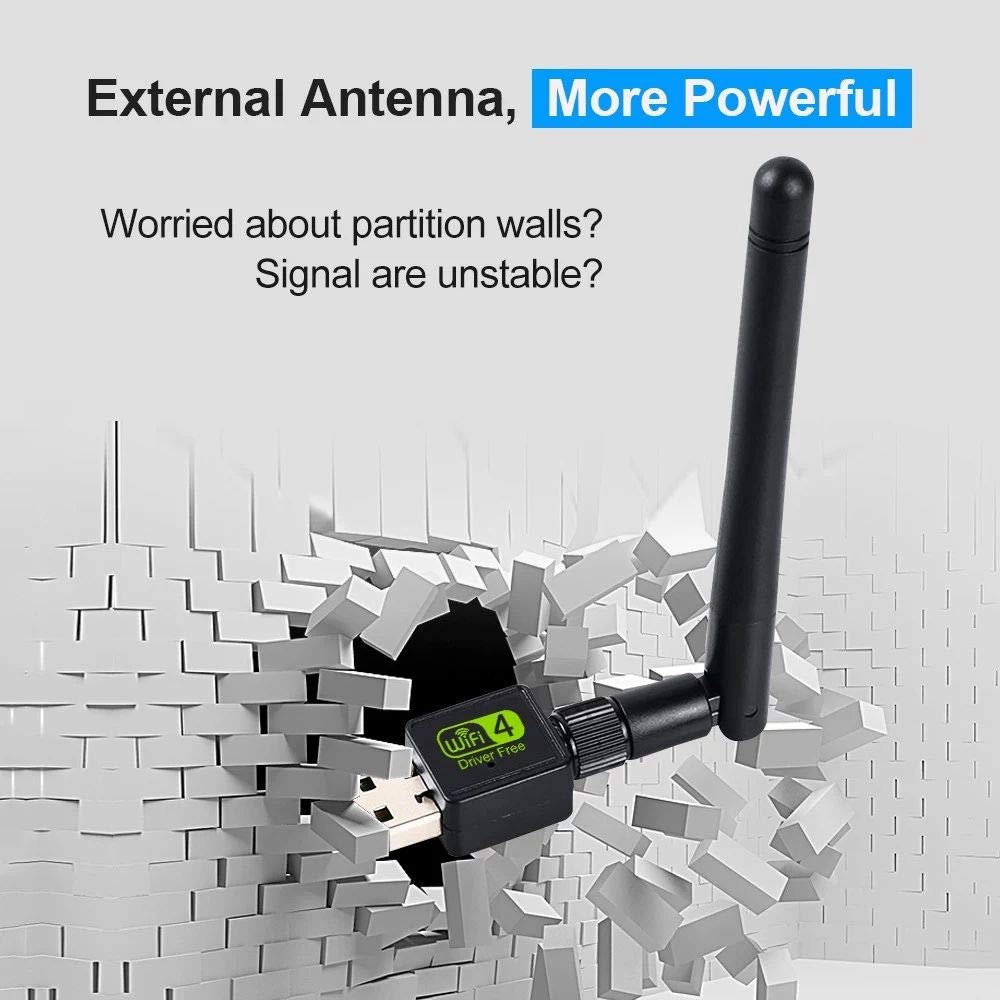USB WiFi Router Adapter Network LAN Card with Antenna Plug & Play for Windows XP/Vista/Linux