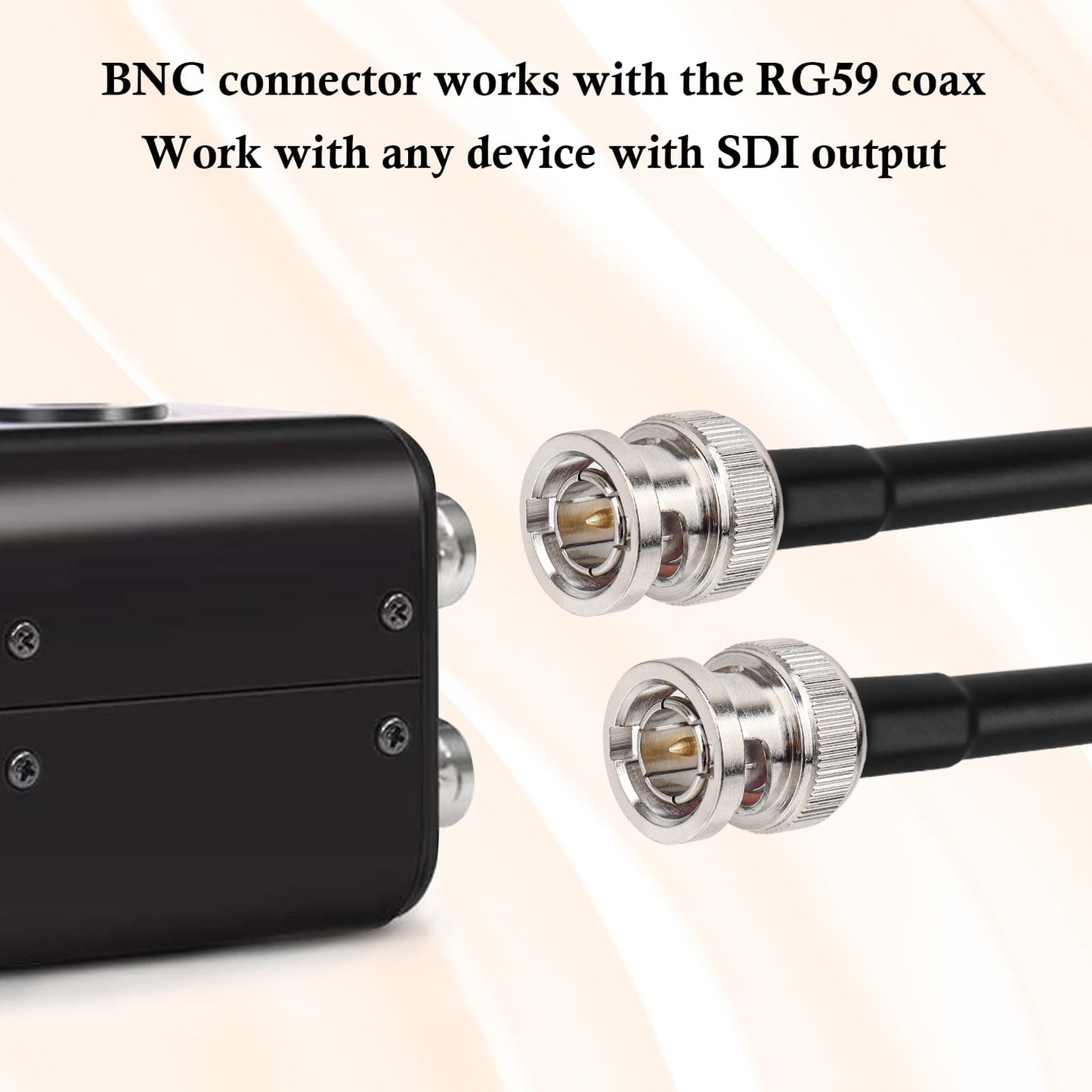XRDS -RF BNC Compression Connector for RG59 Coaxial Cable BNC Male RG59 Connectors for CCTV, SDI, HD-SDI, Siamese, Security Camera(Pack of 10)