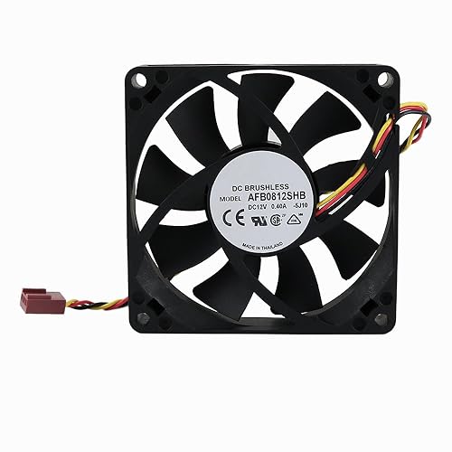 TwinkleBay 80x15mm Cooling Fan, Replace AFB0812SHB DC Brushless Cooling Fan, 80mm by 80mm by 15mm with TX3 Connector (DC12V 0.4A)