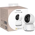 Aqara 2K Indoor Security Camera E1, Pan & Tilt, HomeKit Secure Video Indoor Camera, Two-Way Audio, Night Vision, Person Tracking, Wi-Fi 6, Plug-in Cam