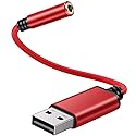 USB to 3.5mm Headphone Jack Audio Adapter, Support USB to TRRS 4-Pole 3.5 aux Port Headset, External Stereo Sound Card for PC, Laptop, PS4,Mac etc