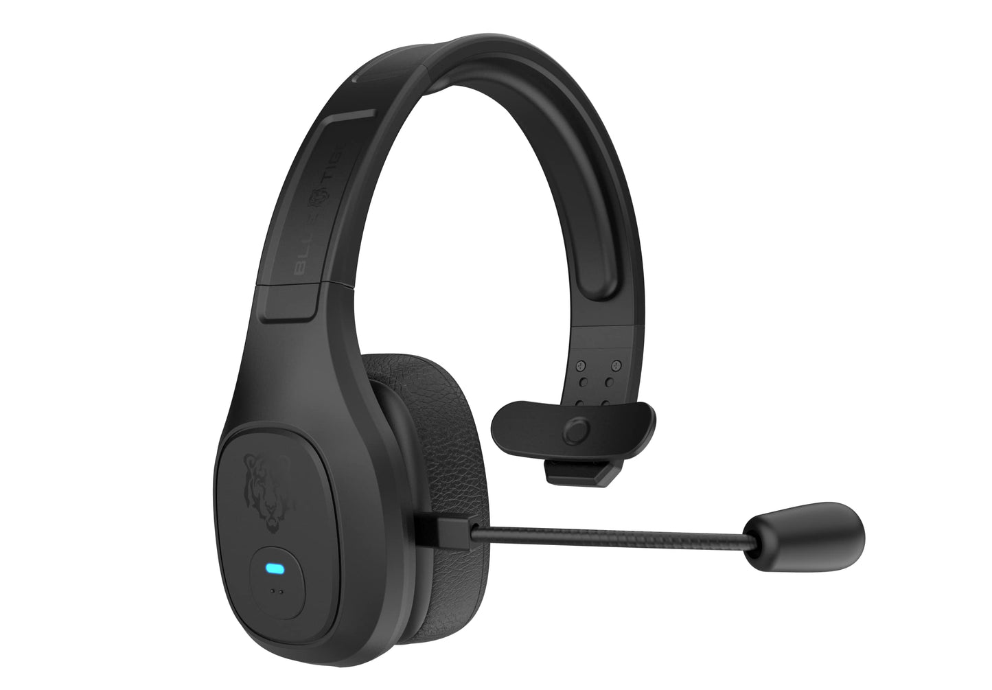 Blue Tiger Storm Black - Premium Trucker Bluetooth Headset - Wireless Noise Canceling Mono Headset with Mic - High-Fidelity Sound, 30-Hour Talk Time…