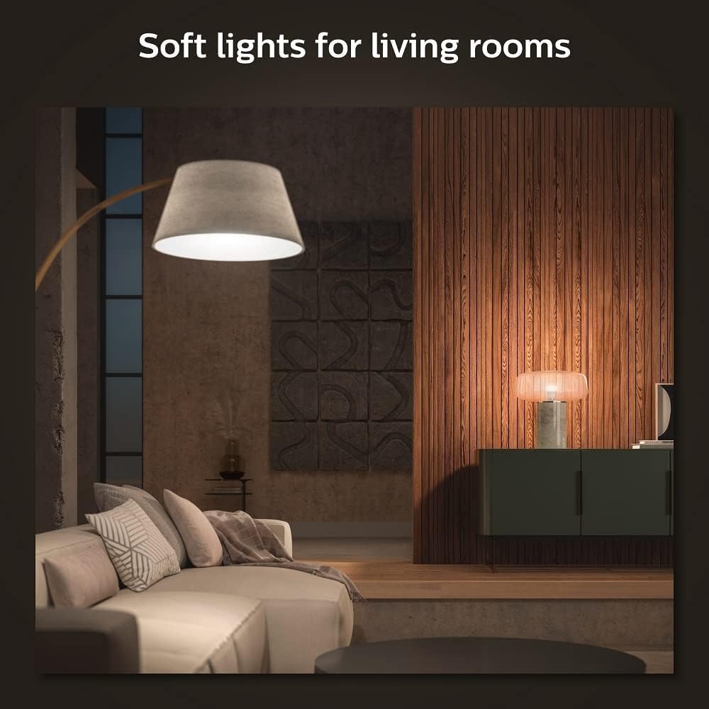 Philips Hue Smart 75W A19 LED Bulb - Soft Warm White Light - 1 Pack - 1100LM - E26 - Indoor - Control with Hue App - Works with Alexa, Google