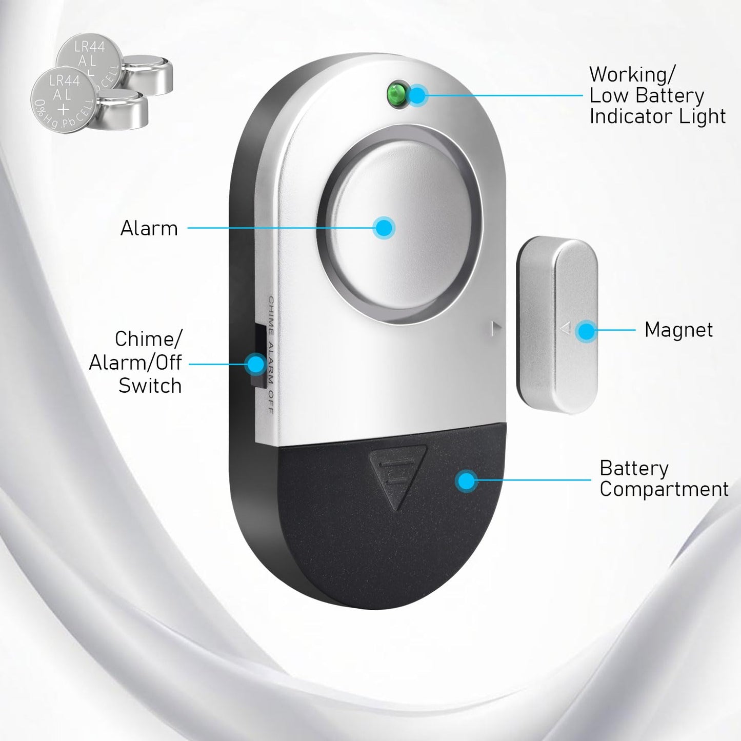Window Door Alarm, Toeeson 120DB Pool Alarm for Kids Safety, Door Chime for Store Home