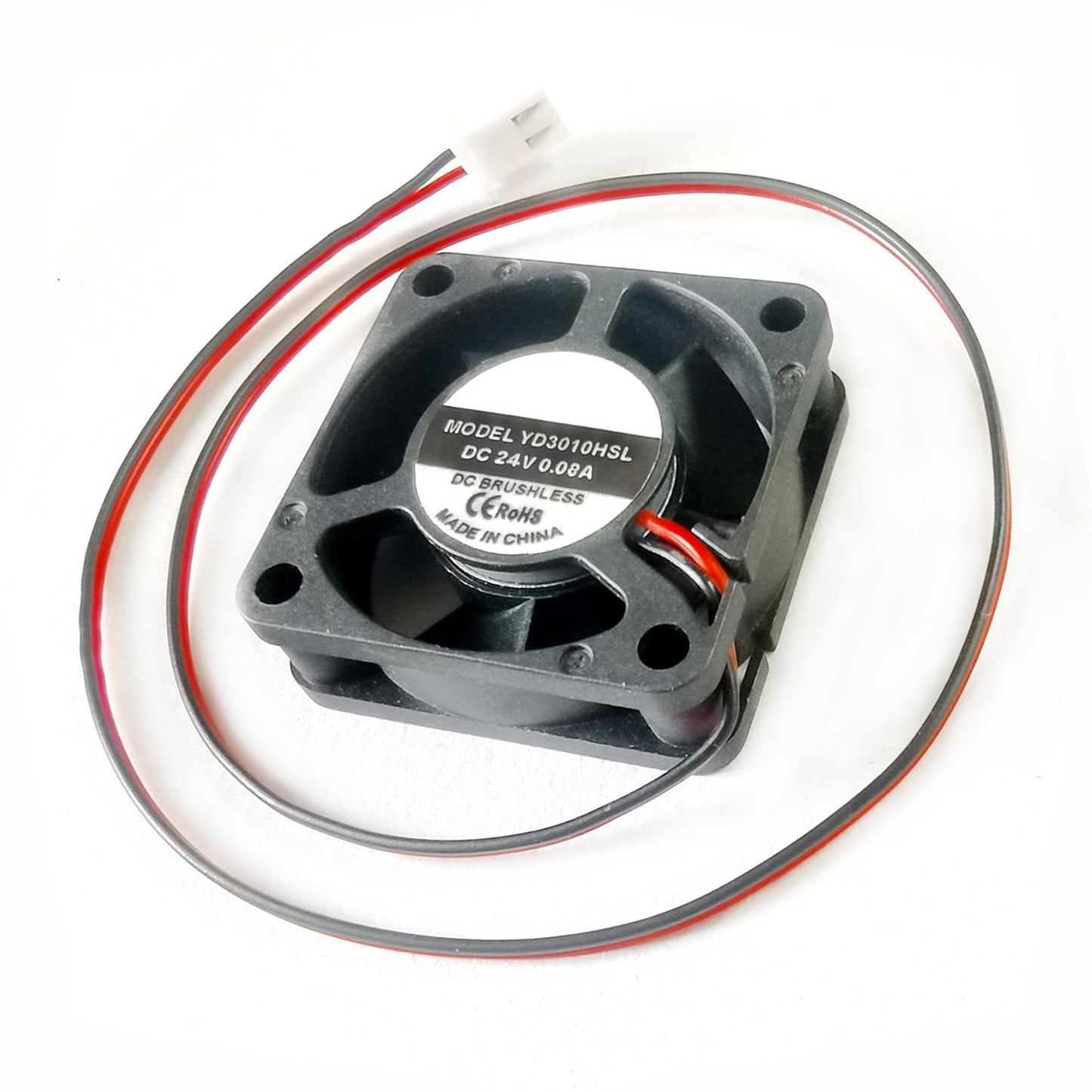 DAKKZA Cooling 30mm Case PC Fan for 30mm x 30mm x 10mm DC 24V 0.08A 3010 Brushless 2-Pin XH2.54 8100RPM