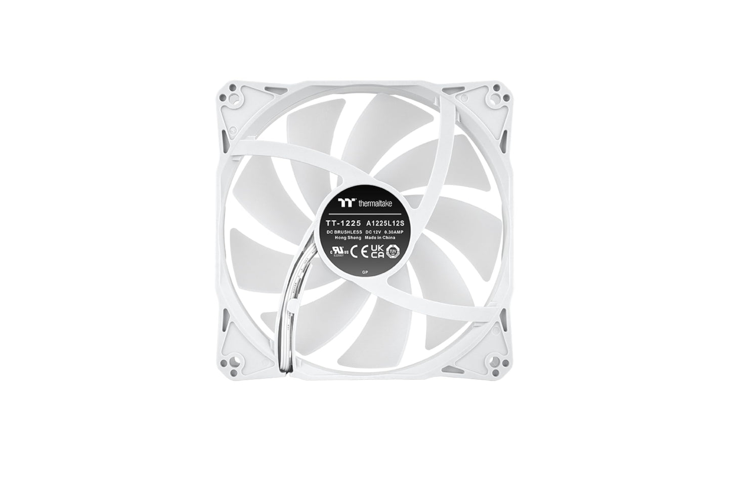 Thermaltake LE120 ARGB PWM Fan White (3 Pack), PWM Controlled 500~1500 RPM, 5V Motherboard Sync, 16.8 Million Colors 9 Addressable LEDs, 66.1 CFM