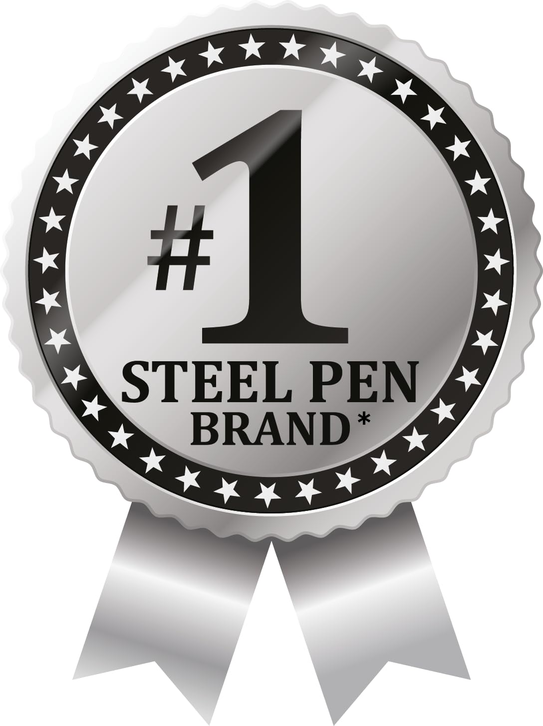 Zebra Pen F-301 STEEL Ballpoint Pen, Black/Blue/Red Ink, 0.7mm, 4-Pack