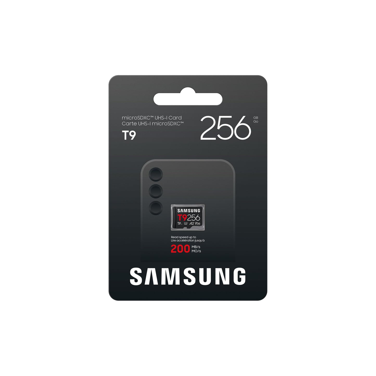 Samsung microSDXC T9 256GB, Read/Write Speeds Up to 200/130 MB/s, Made for Avid Gamers & Professional Creators (MB-MH256T/AM)