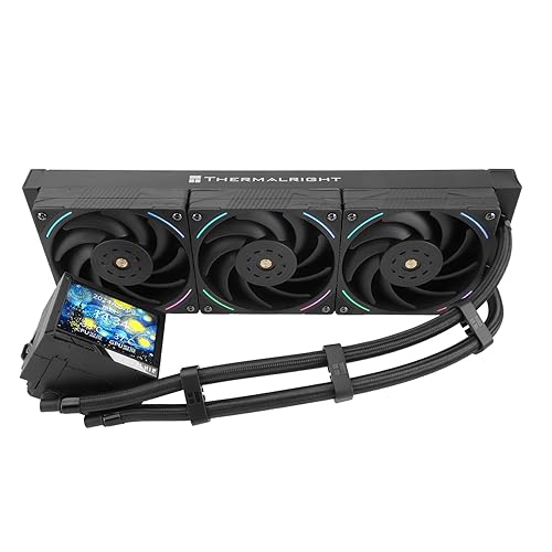 Thermalright Mjolnir Vision 360 ARGB Black CPU Water Cooler,3 PWM Fans Water Cooling System with 2000PRM,for AM4/AM5&Intel LGA1851/1700, Magnetic