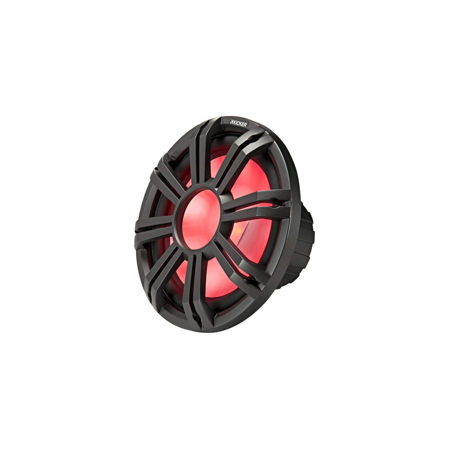 KICKER KMG10 10-Inch (25cm) Grille for KM10 and KMF10 Subwoofer, LED, Charcoal