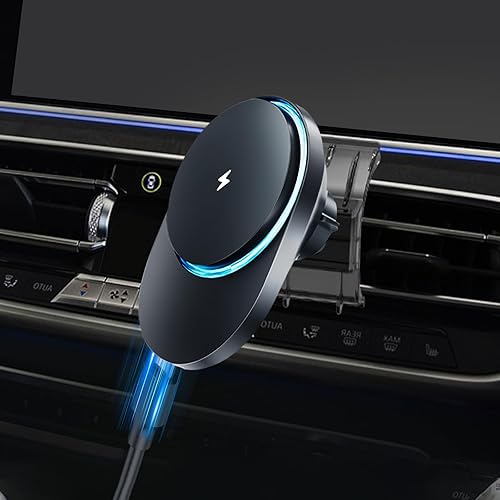 CLEC for BMW X5 2018-2023 X6 2020-2022 Magnetic Wireless Charger Car Phone Holder Mount Custom Fit for BMW X5 2018-2023 X6 2020-2022 15W Fast Charging
