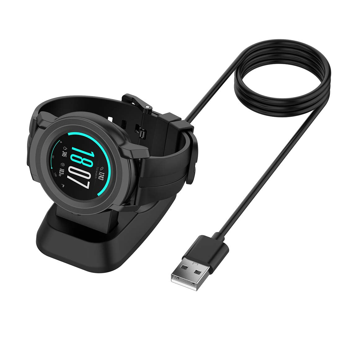 LOKEKE Compatible with TicWatch S2 Magnetic USB Charging Cable Dock, Replacement USB Charger Charging Cable Dock Compatible with TicWatch S2