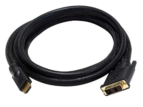 Monoprice HDMI to DVI Adapter Cable - CL2, High Speed with Net Jacket, 24AWG, 6 Feet, Black