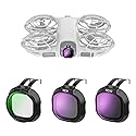 NEEWER CPL + ND Filter Set Compatible with DJI NEO 2 Only, 3 Pack Snap On Drone Camera Lens Accessories Kit Neutral Density (ND8/32) Circular