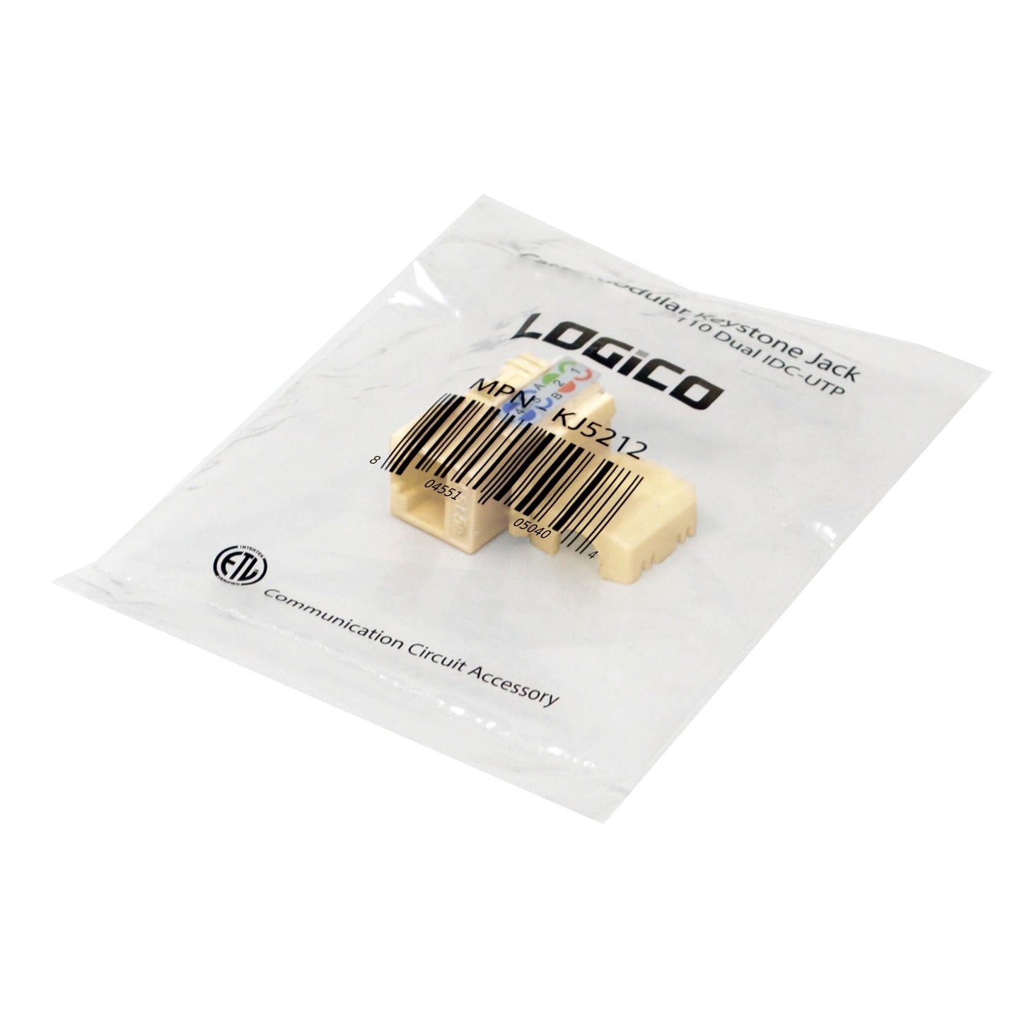 Best 50 Pack Cat5e Keystone Jacks Ivory with Dust Cap - 22-26 AWG PCB Female RJ45 Connectors for Network Ethernet Wall Jack Insert | Cat 5e 110 Punch