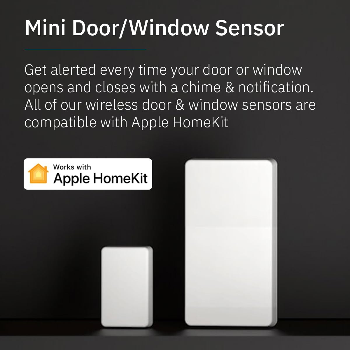 Abode Mini Door/Window Sensor | Be Alerted to Doors & Windows Opening and Closing | Works with Apple HomeKit | Requires Abode Hub