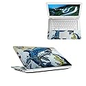 MightySkins Carbon Fiber Skin for HP Chromebook 14" (2018) - Cartoon Mania | Protective, Durable Textured Carbon Fiber Finish | Easy to Apply…