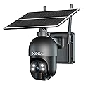 Xega 4G LTE Cellular Security Camera Outdoor Solar Camera Wireless Built-in SIM Card, 2K HD Color Night Vision PTZ 360° View, Smart PIR Motion