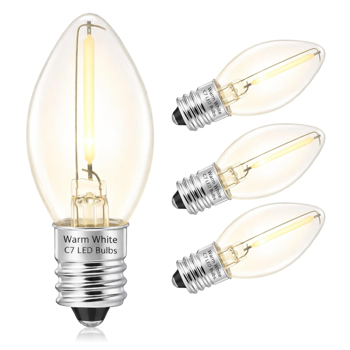 Mandala Crafts E12 C7 LED Night Light Bulbs, 7W Warm White Candelabra