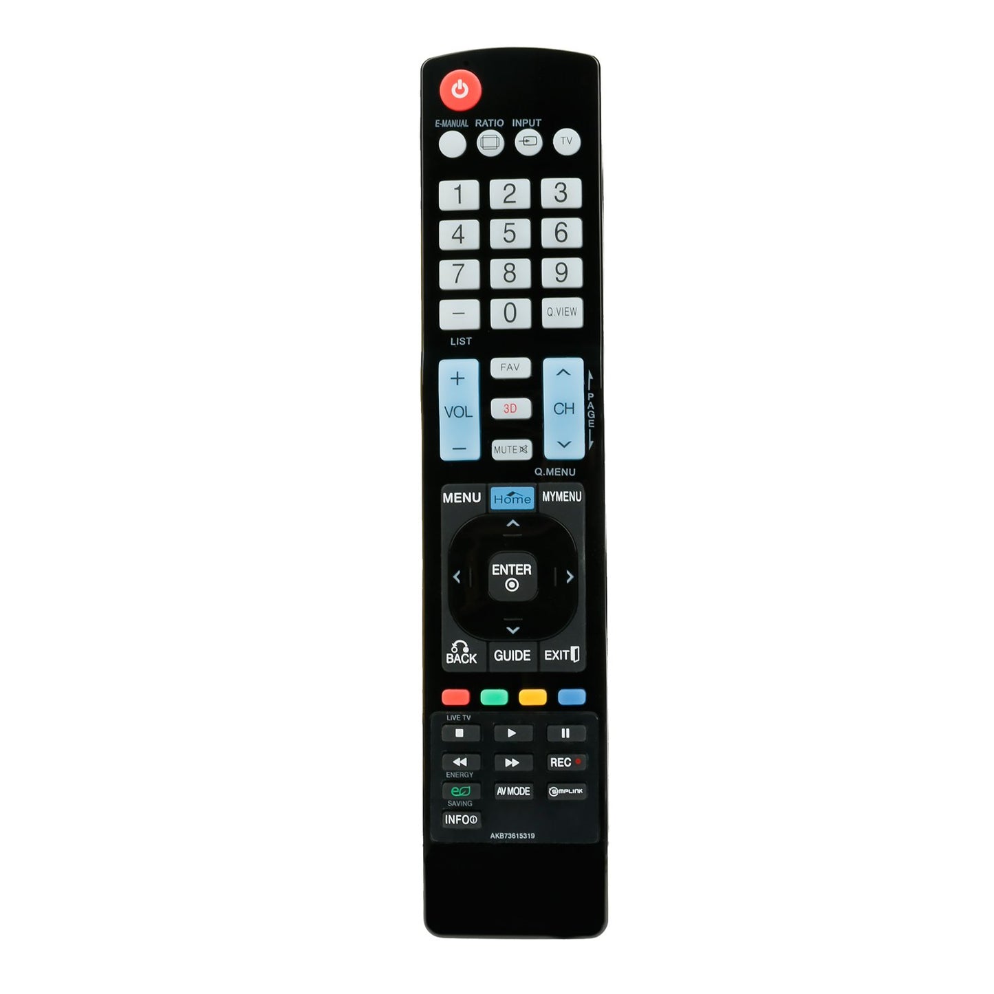 AKB73615319 Replace Remote Control fit for LG TV LED LCD HDTV 32LM6400 42LM6400 42LM6700 42LM7600 47LM6400 47LM6700 47LM7600 55LM6400 55LM7600