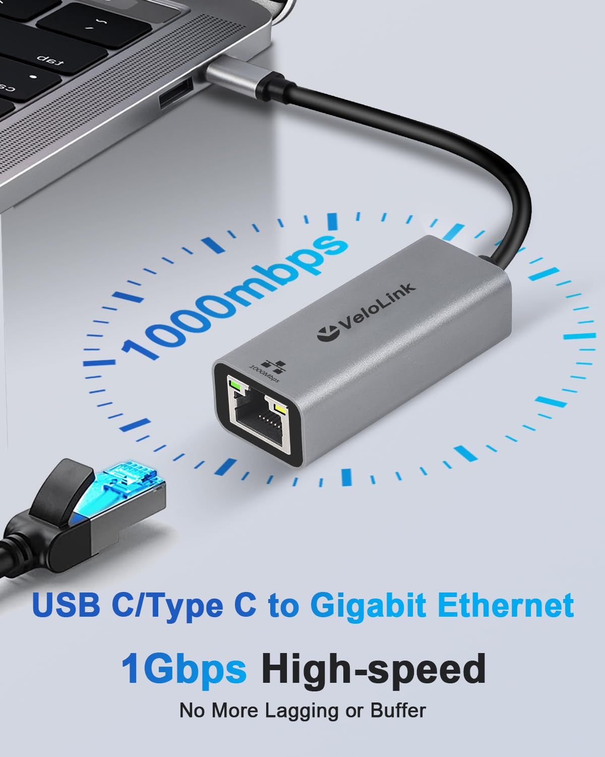 USB c to ethernet Adapter,ethernet to USB C,usbc to CAT6,Gigabit to c Port for Laptop,usbc to RJ45,USB-c to Network with 1000mbps