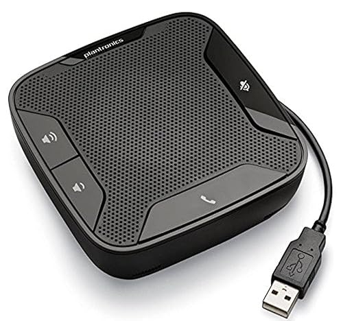 Plantronics Calisto 610-M Portable USB Speakerphone Optimized for Microsoft Lync, Skype and UC 201869-02,Black