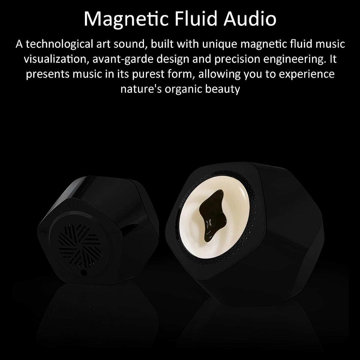 JOYEEDOM Ferrofluid Bluetooth Speaker 5.3?Dancing Sound Sensitive Music Audio Visualizer?Magnetic Fluid Venom Music Mate?Desk Display for Table