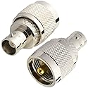 Boobrie BNC UHF Coax Connector PL259 UHF Male to BNC Female Coaxial Connector Low Loss Coax Adapter for RF Antennas/Wireless LAN Devices/Coaxial