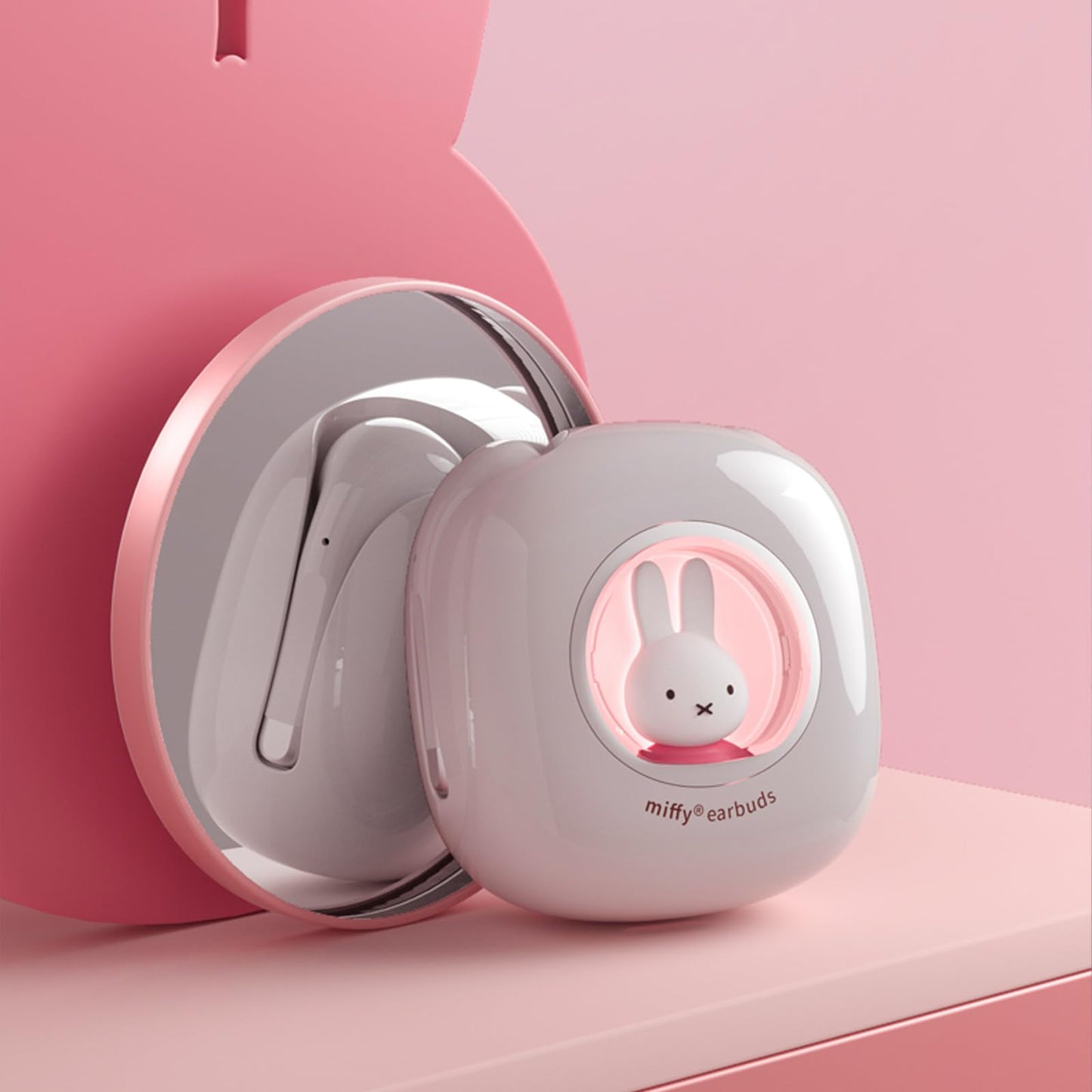 Miffy Bluetooth Wireless Earbuds Headset (Pink),IPX5 Waterproof Ear Buds Headphones