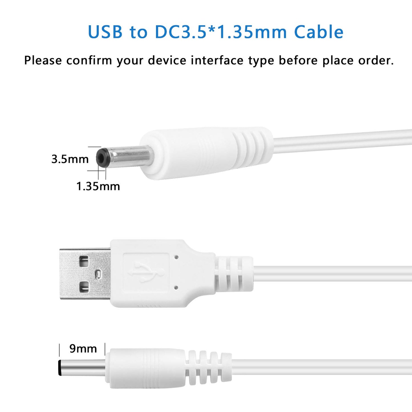 Replacement Charger Cord for FOREO Luna Series Facial Cleanser Foreo Luna/ Luna2/ Luna3/ Luna Mini/Luna Mini 2/FOREO ISSA Series E-Toothbrush USB