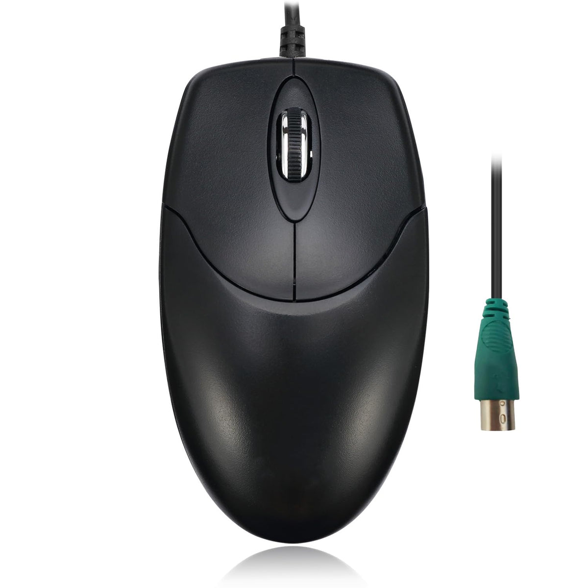 Adesso 3 Button Desktop PS/2 Optical Scroll Mouse, Black