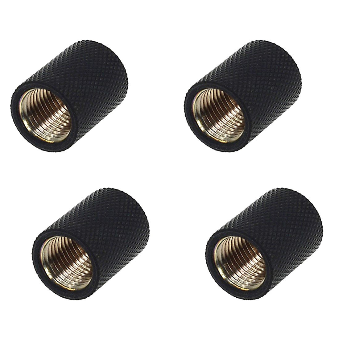 Alphacool HF G1/4" Female to Female Extender Fitting, 22mm, Deep Black, 4-pack