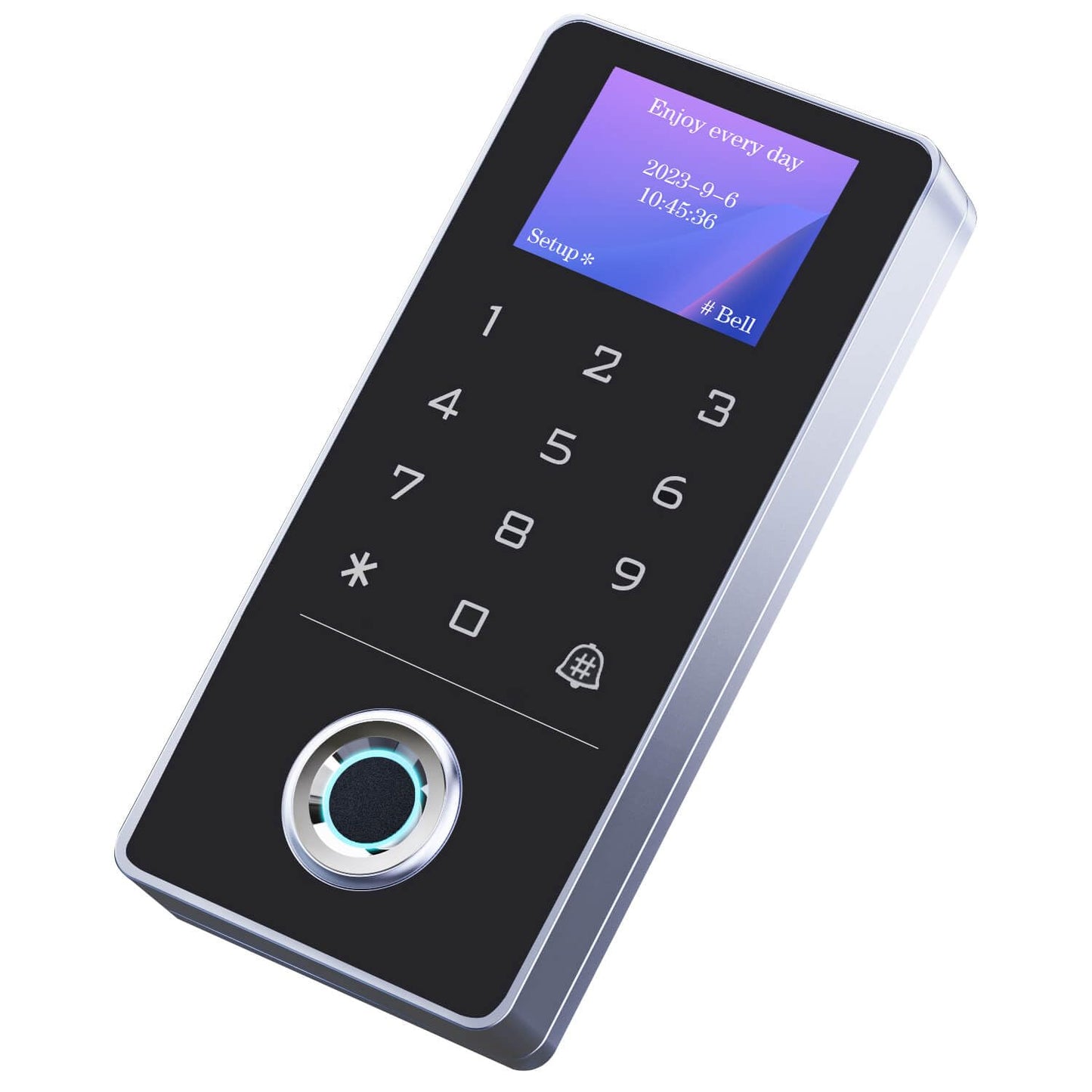 Door Access Control System Kit - Fingerprint, RFID Card, and Password Entry, 1200LB Magnetic Lock, Infrared Wireless Switch, Waterproof Door Access
