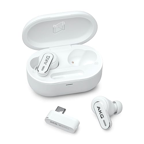 AKG N5 Hybrid - True Wireless Noise Cancelling Earbuds, 2.4GHz USB-C dongle and BT, Hi-Res Quality AKG Sound, True Adaptive Noise Cancelling, Zoom…