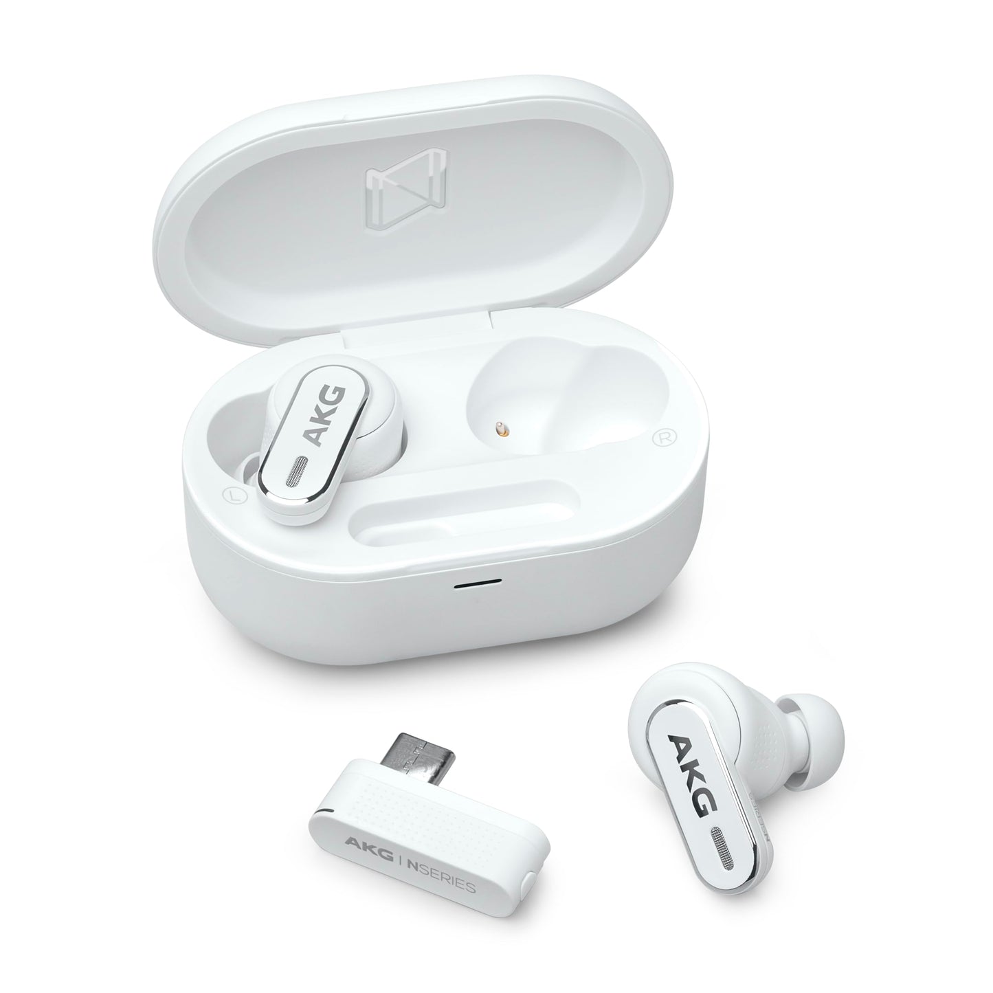 AKG N5 Hybrid - True Wireless Noise Cancelling Earbuds, 2.4GHz USB-C dongle and BT, Hi-Res Quality AKG Sound, True Adaptive Noise Cancelling, Zoom…