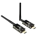 HDMI Wireless Transmitter and Receiver, KVM Function HDMI Wireless Extender Kit with Antenna, No Shell Desigh for Better Heat Dissipation, 200m/656ft