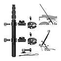 NEEWER Motorcycle Mount Accessories Kit Compatible with GoPro Insta360 DJI, Bike Tail Handlebar Invisible Selfie Stick Double Clamp Holder with Action