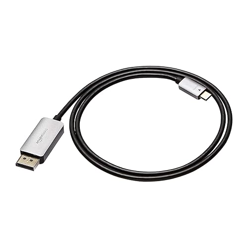 Amazon Basics Aluminum USB-C to DisplayPort Cable - 3-foot